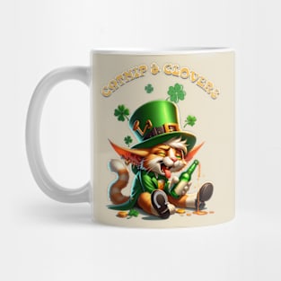 St Patricks day leprechaun cat - Catnip & Clovers Mug